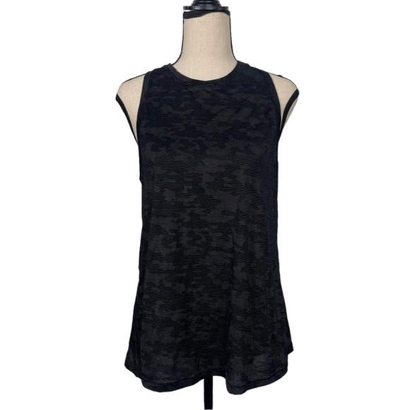 Lululemon Miles Ahead Tank Black Camo Size 4 - Picture 1 of 13